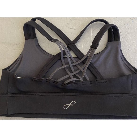 Freely GIRL Black  Strappy Back Sports Bra Size Small - Picture 2 of 4